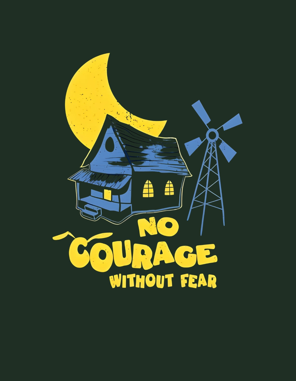 No Courage Olive Green Oversized T Shirt