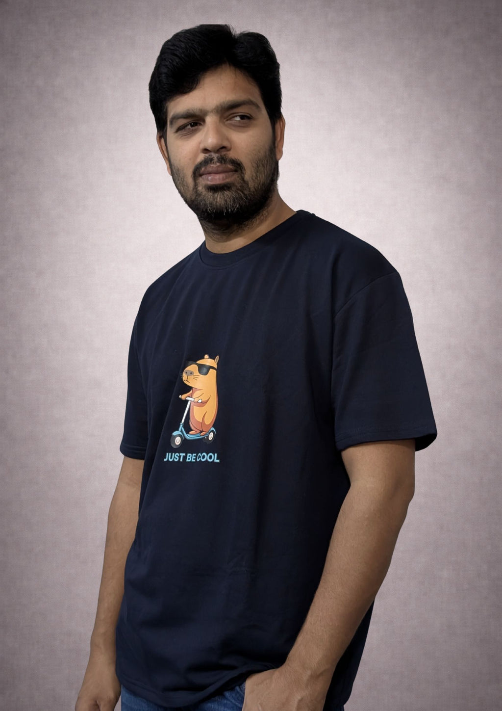 Be Cool Navy blue oversized t shirt