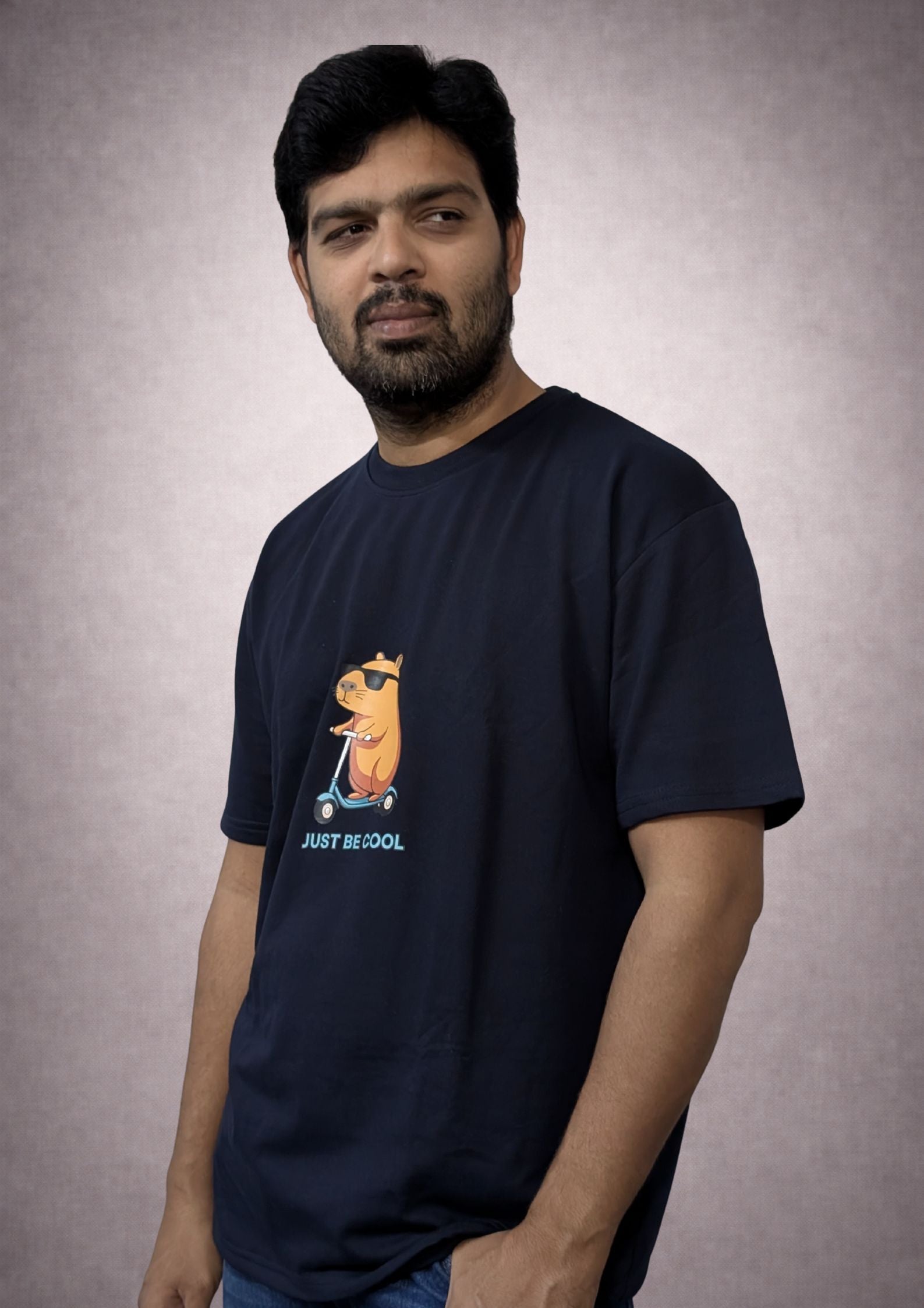 Be Cool Navy blue oversized t shirt